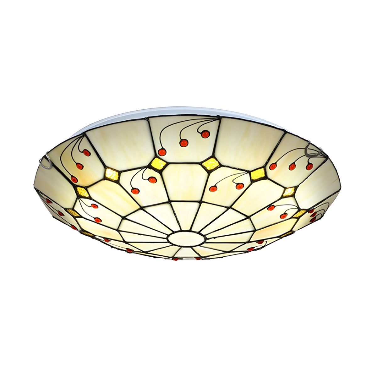 Tiffany Style Stained Glass Ceiling Light Flush Mount | Nordvae