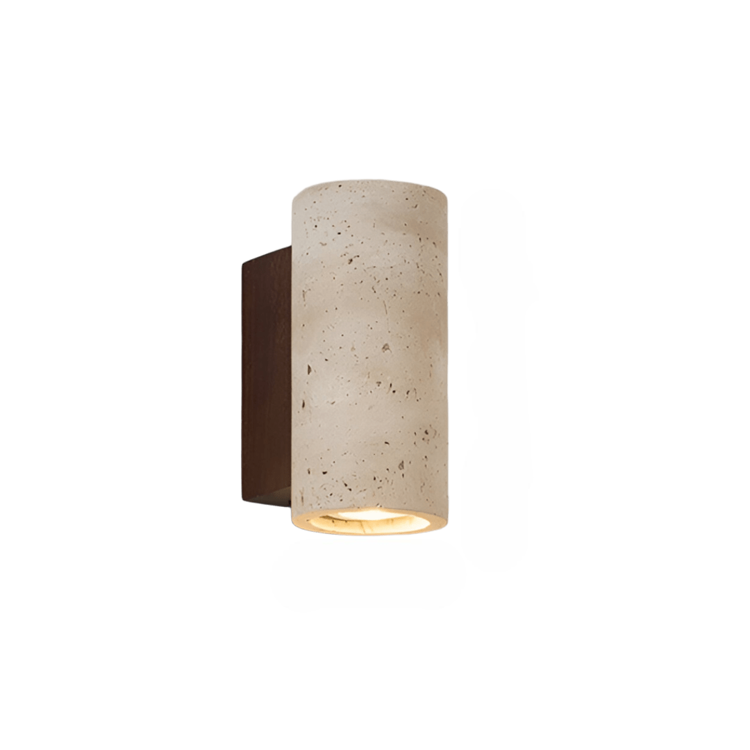 Travertine Stone Japandi Minimalist Style Wall Light | Gelvira