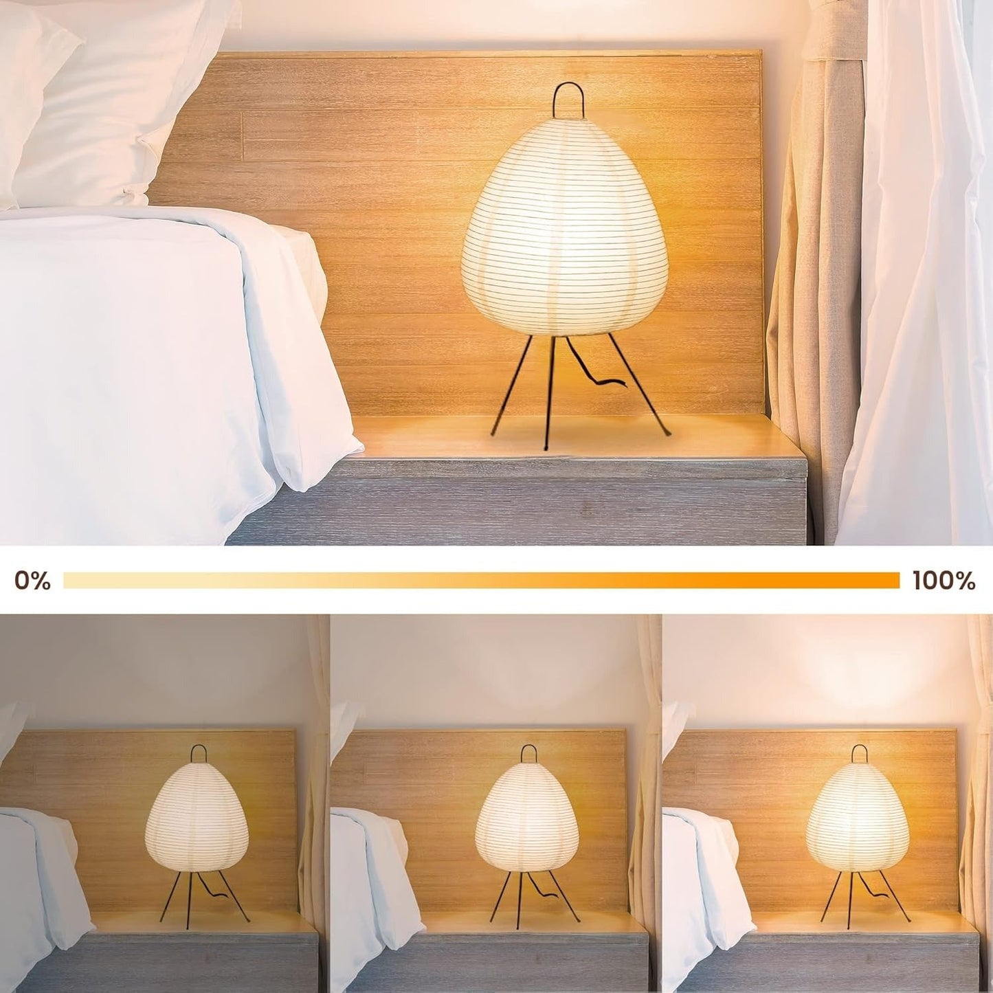 Wabi Sabi Japanese Style Rice Paper Table Lamp | Fadora