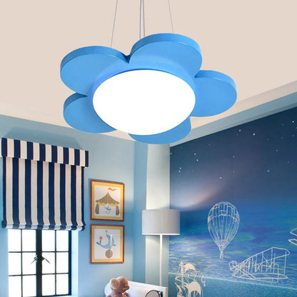Acrylic LED Pendant Light Kids Room Flower Design | Calora