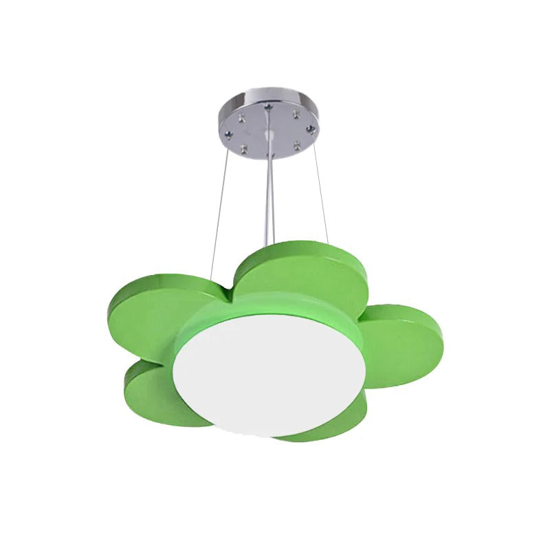 Acrylic LED Pendant Light Kids Room Flower Design | Calora