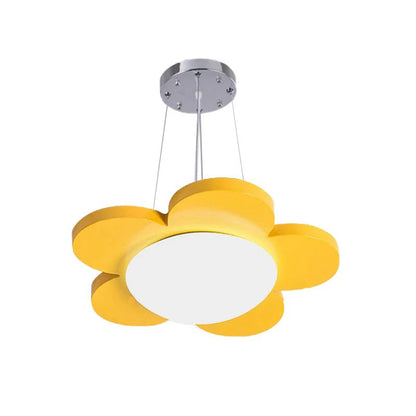 Acrylic LED Pendant Light Kids Room Flower Design | Calora