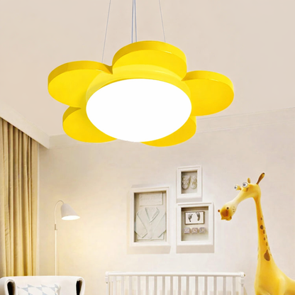 Acrylic LED Pendant Light Kids Room Flower Design | Calora