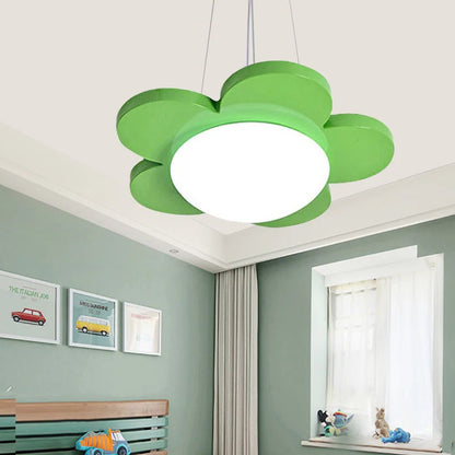 Acrylic LED Pendant Light Kids Room Flower Design | Calora