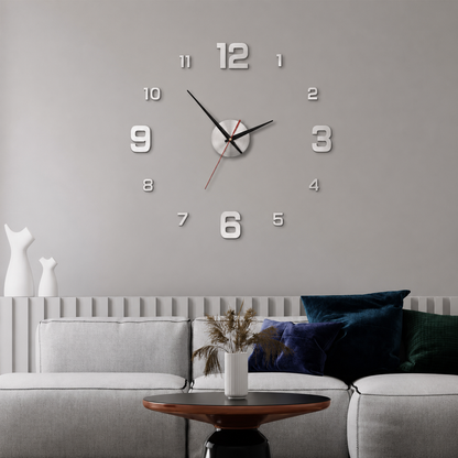 Acrylic Round Wall Clock Quartz Modern Living Room | Pendoza