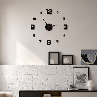 Acrylic Round Wall Clock Quartz Modern Living Room | Pendoza