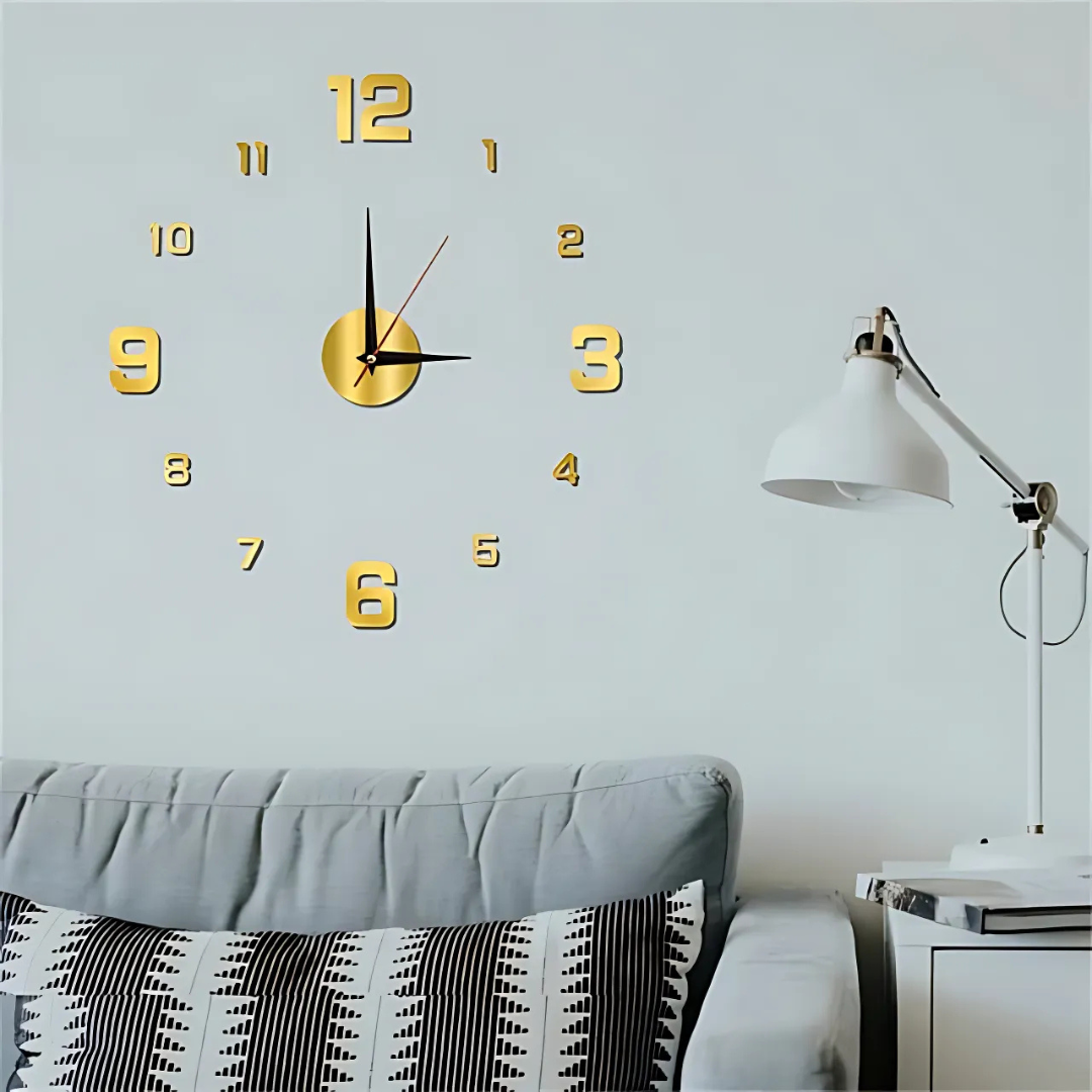 Acrylic Round Wall Clock Quartz Modern Living Room | Pendoza