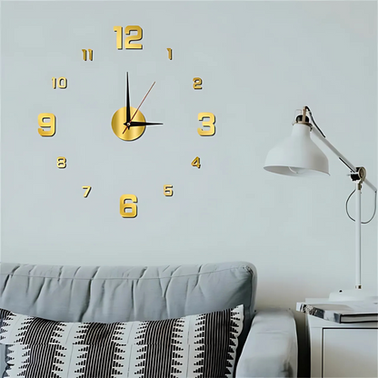 Acrylic Round Wall Clock Quartz Modern Living Room | Pendoza
