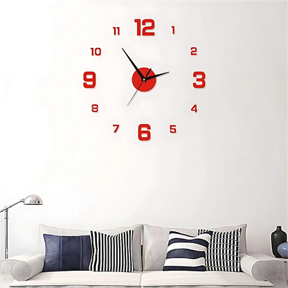 Acrylic Round Wall Clock Quartz Modern Living Room | Pendoza