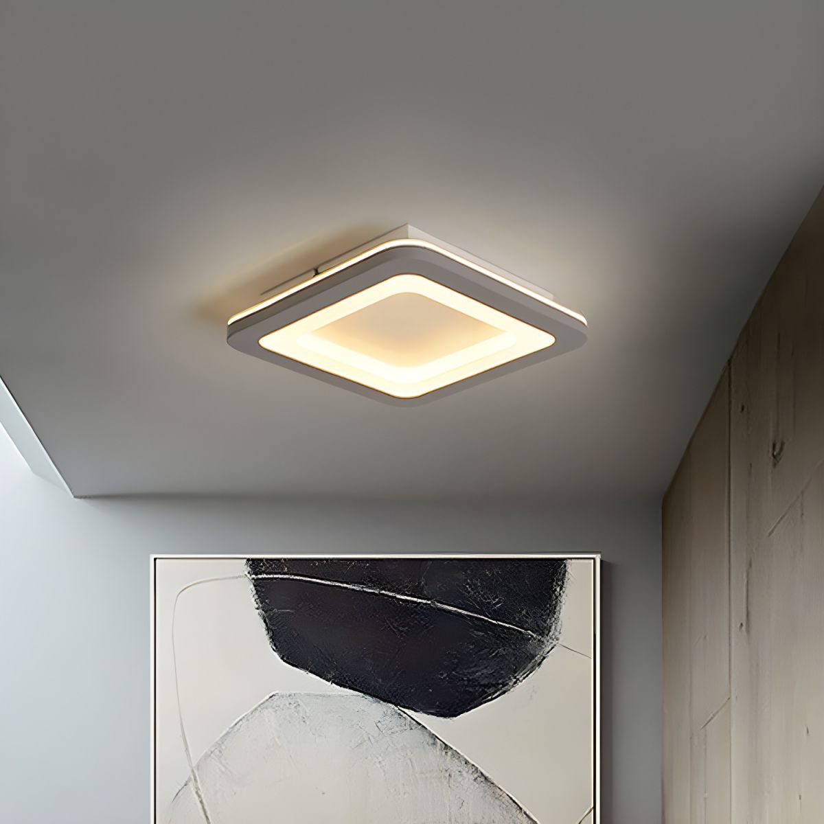 Acrylic Square Nordic Flush Ceiling Light | Virexo