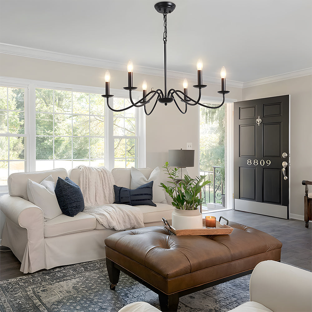 Adjustable Height Modern Iron Chandelier | Welnico