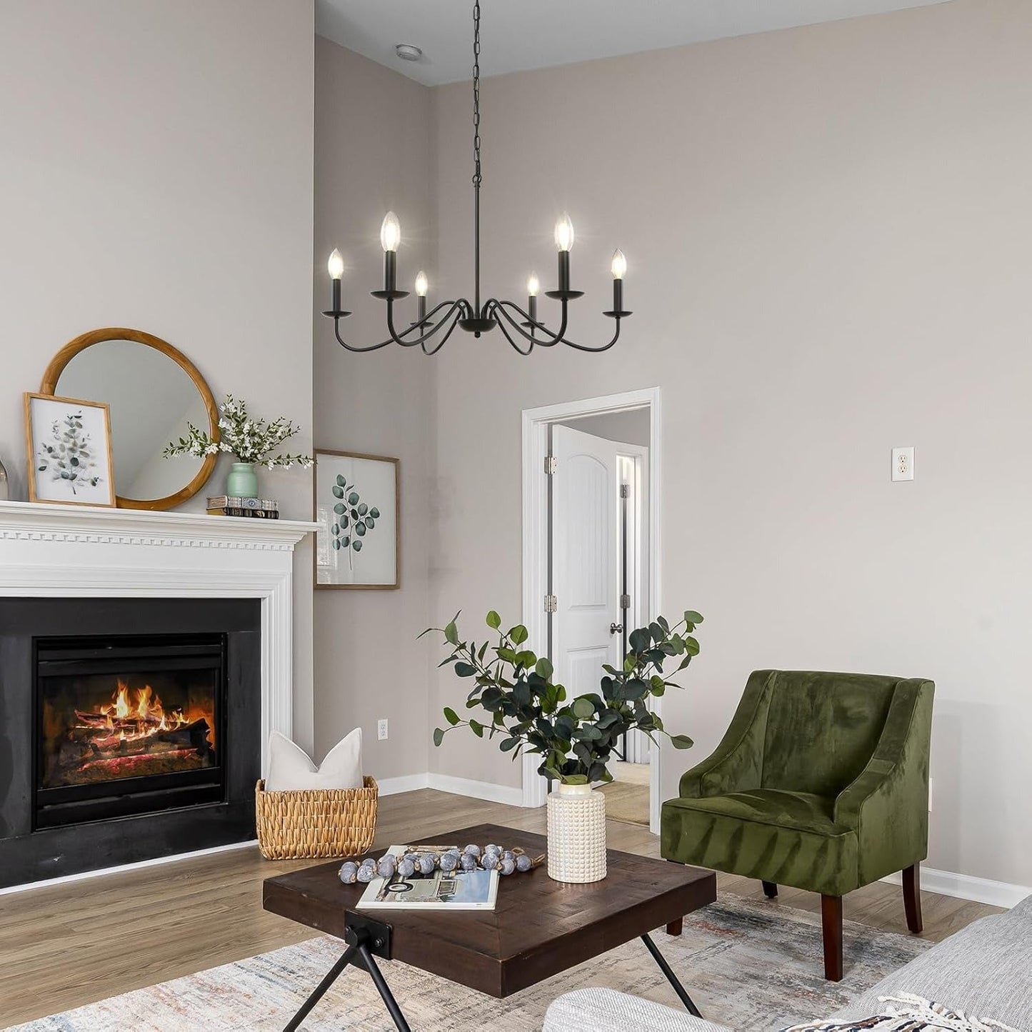 Adjustable Height Modern Iron Chandelier | Welnico