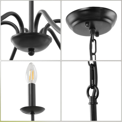 Adjustable Height Modern Iron Chandelier | Welnico
