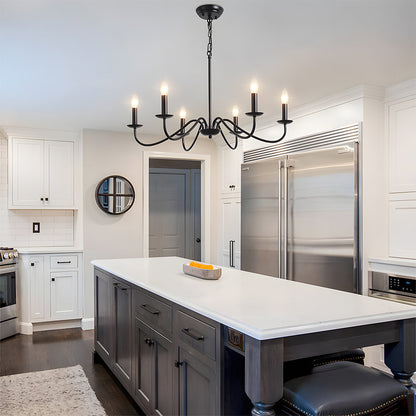 Adjustable Height Modern Iron Chandelier | Welnico