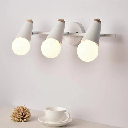 Adjustable Iron Wood Wall Light With Dual Heads | Lumawyn