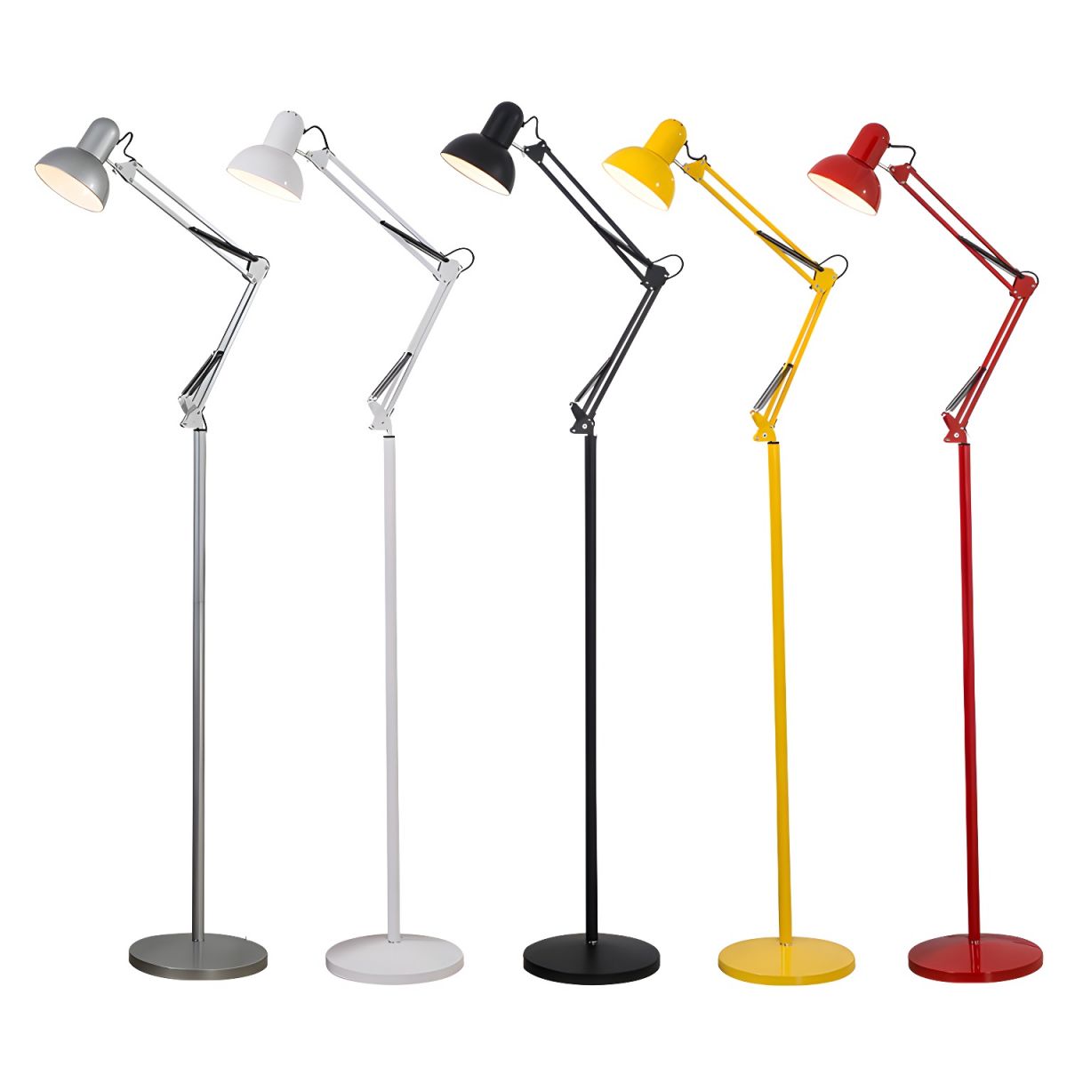 Adjustable Swing Arm Metal Floor Lamp Task Lighting | Cadrien