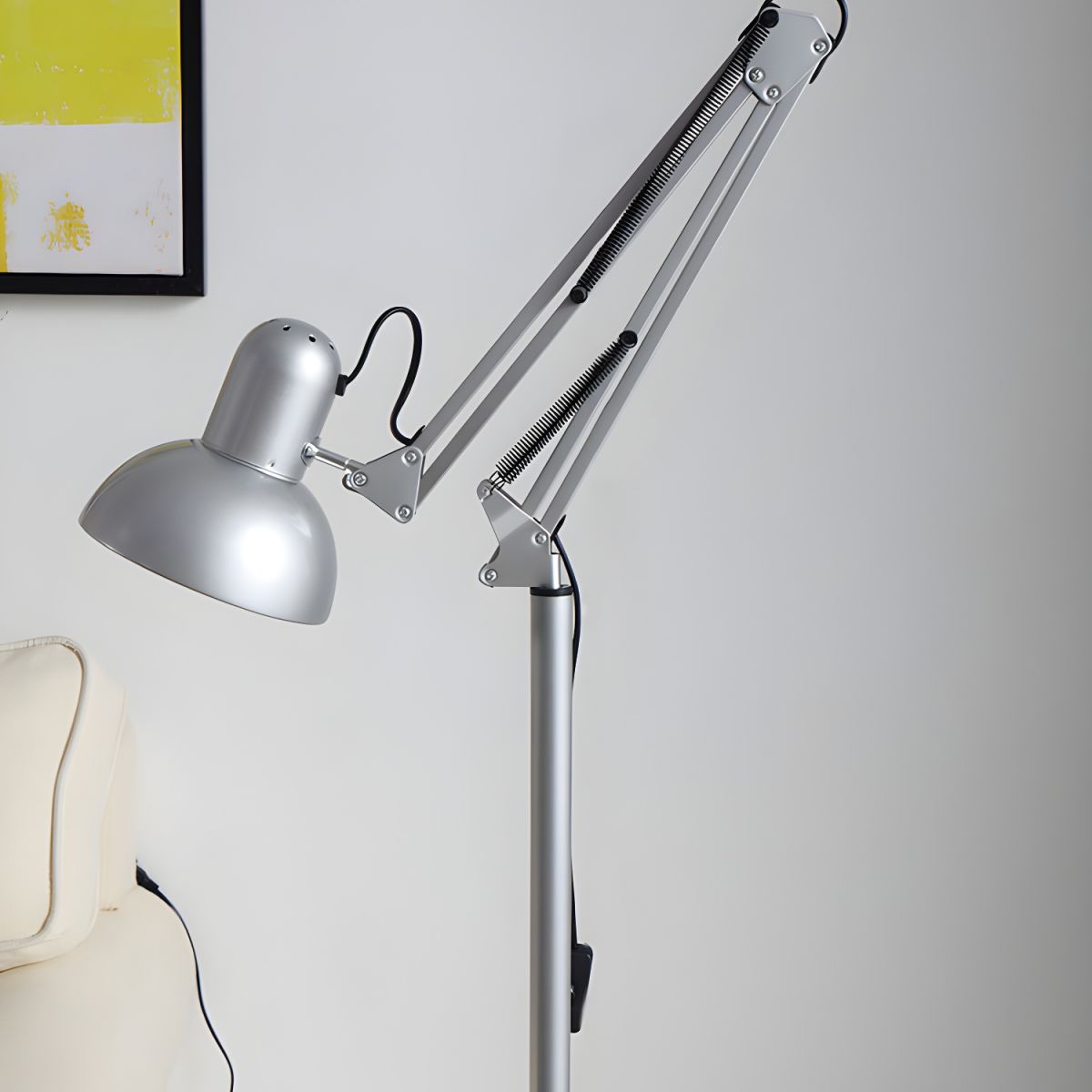 Adjustable Swing Arm Metal Floor Lamp Task Lighting | Cadrien