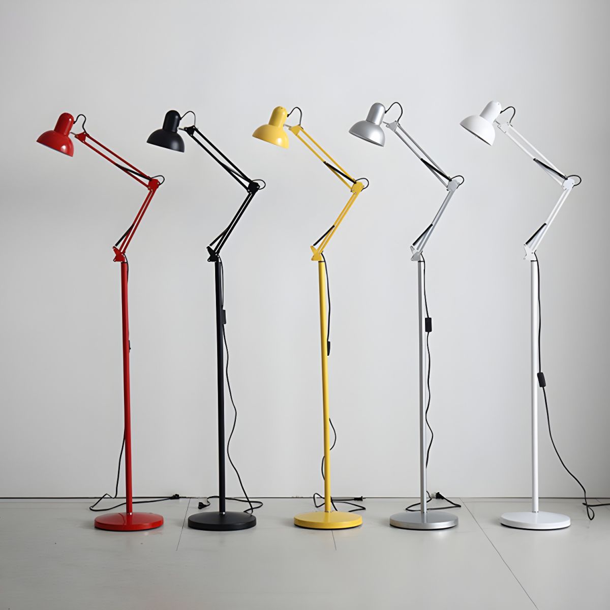 Adjustable Swing Arm Metal Floor Lamp Task Lighting | Cadrien