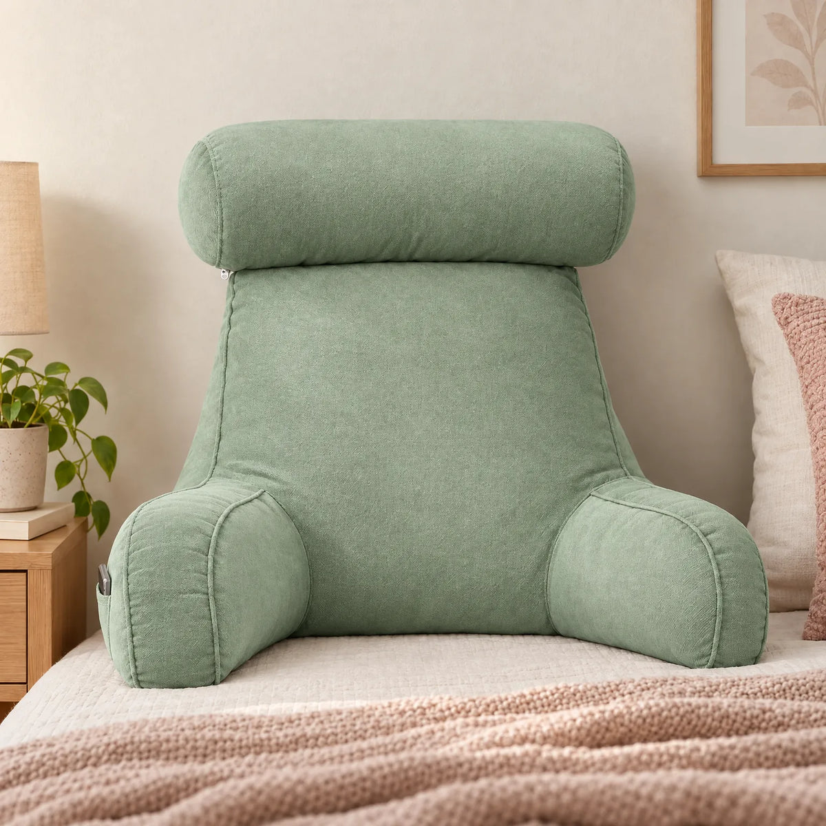 Adult Reading Pillow With Arms