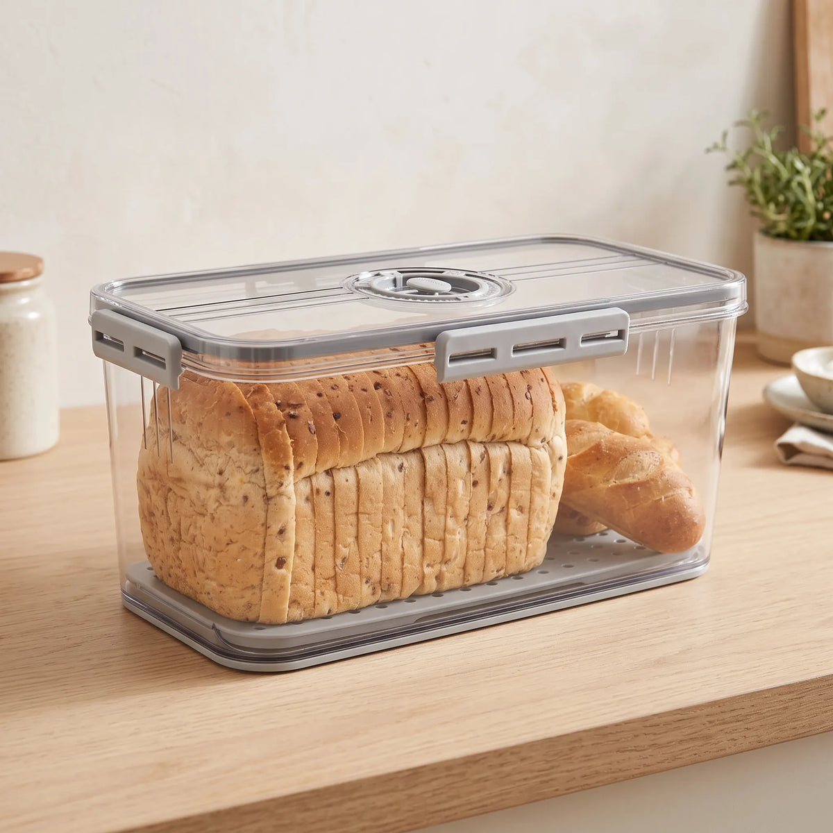Airtight Countertop Bread Box Container