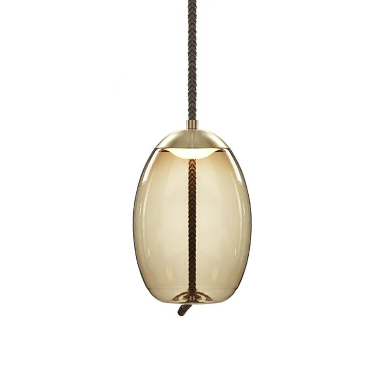 Amber Glass Pendant Light for Dining Room Modern | Valora