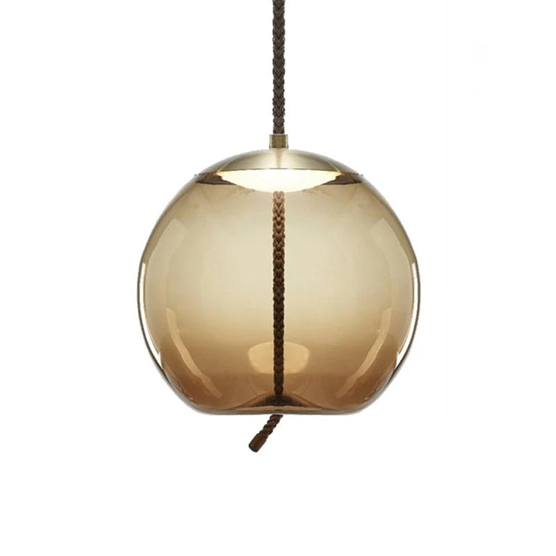 Amber Glass Pendant Light for Dining Room Modern | Valora