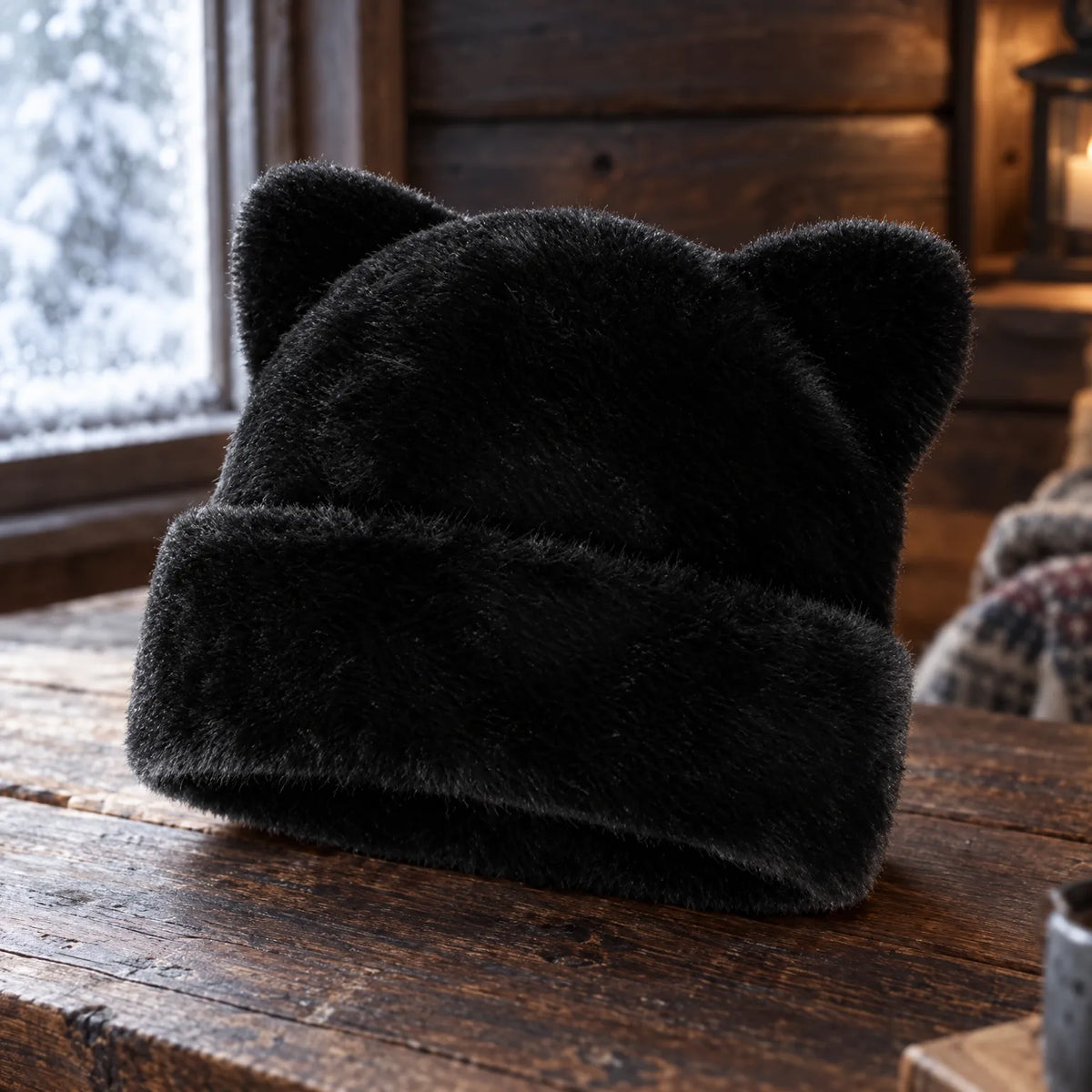Animal Print Winter Beanie Hat
