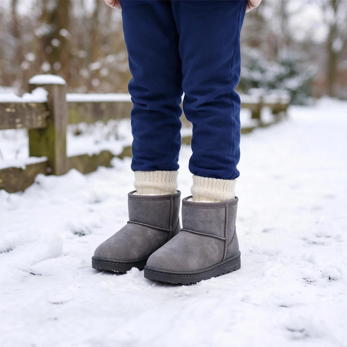 Ankle Height Slip On Winter Boots