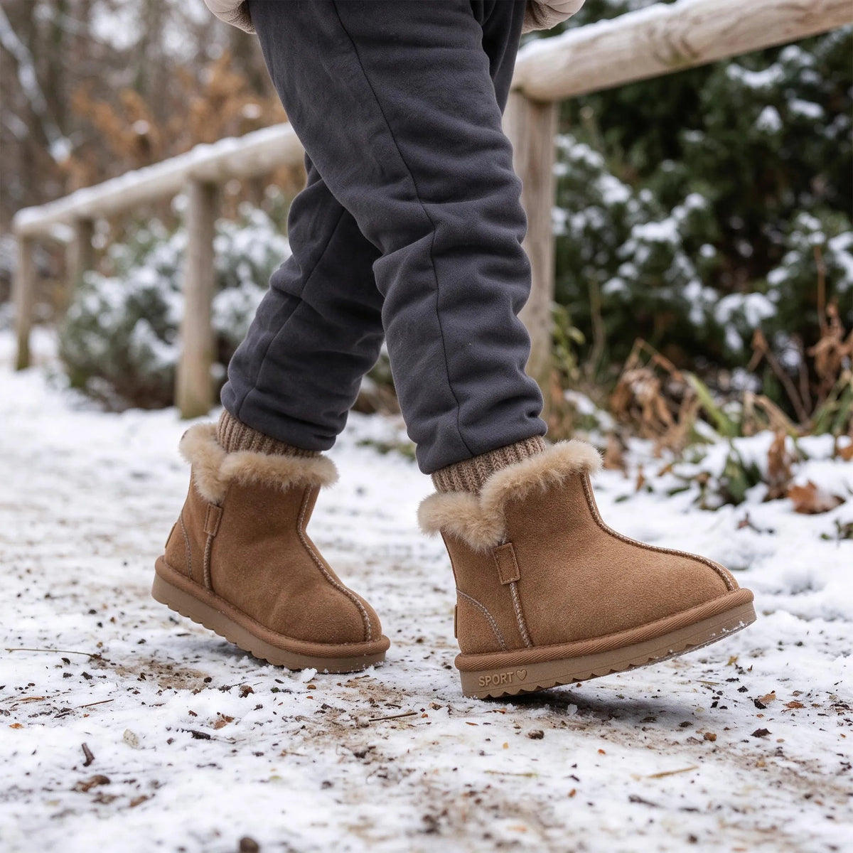 Ankle Winter Boots With Tread