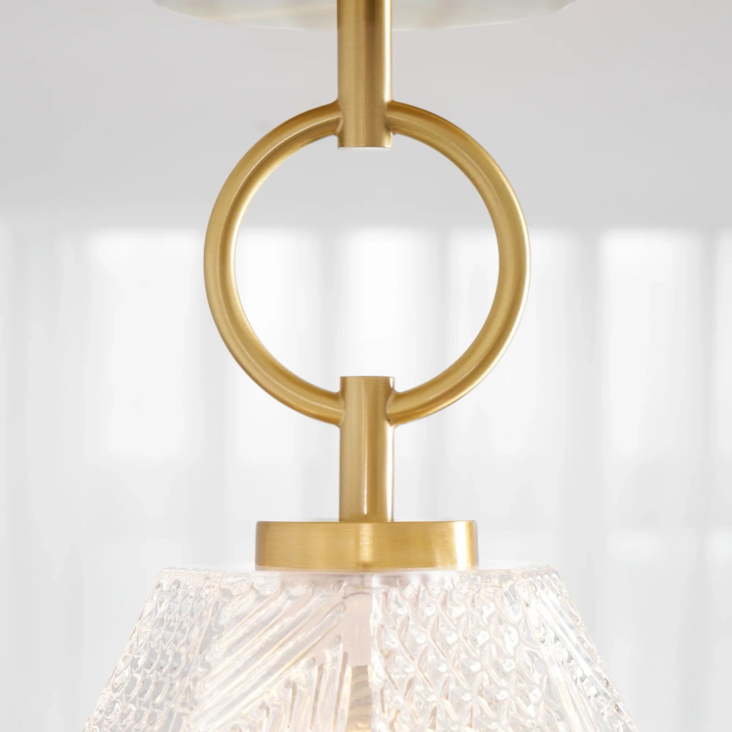 Art Deco Brass Glass Ceiling Light Fixture | Norvaxi