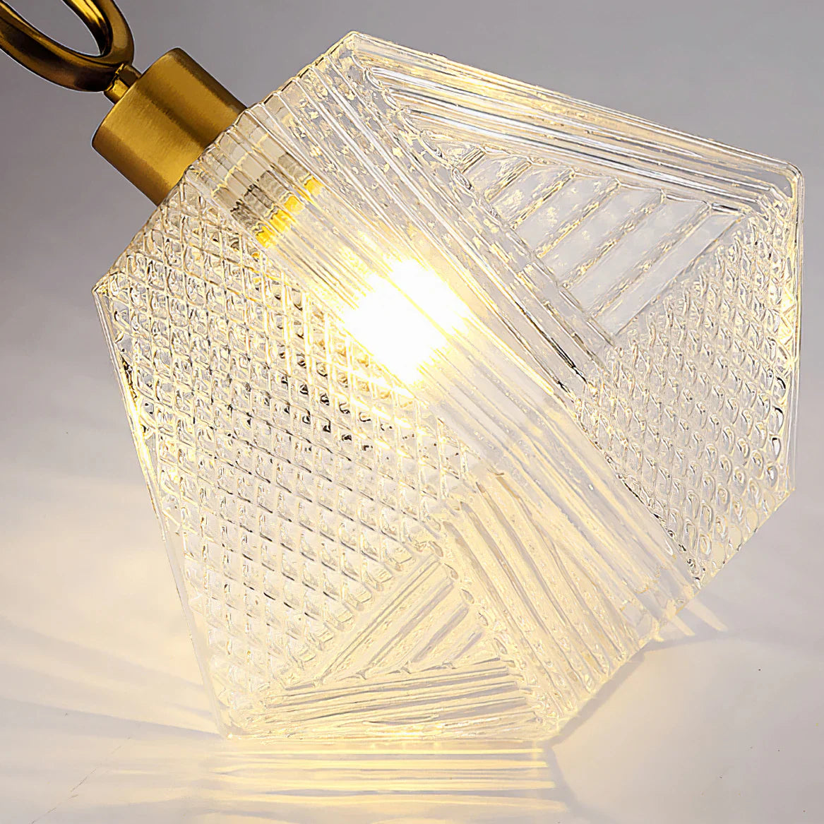 Art Deco Brass Glass Ceiling Light Fixture | Norvaxi