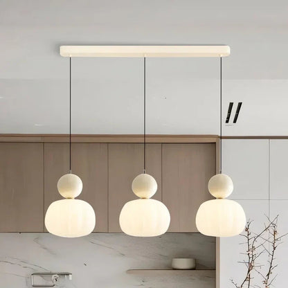 Art Deco Glass Pendant Light with Metal Frame | Evienne