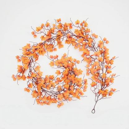 Artificial Maple Leaf Garland for Fall and Halloween Decor