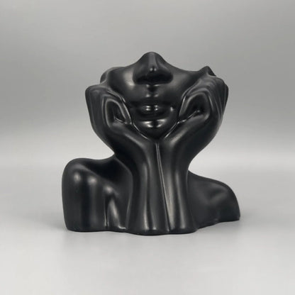 Artistic Human Face Makeup Brush Holder