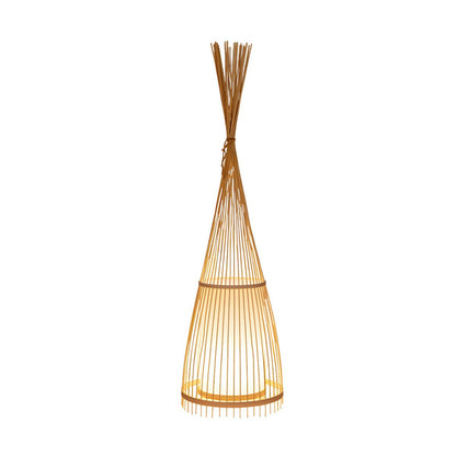 Bamboo Shade Standing Lamp for Indoor Ambient Lighting | Dovren