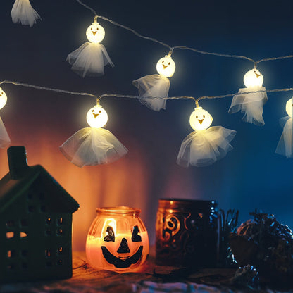 Battery Operated Halloween Ghost String Lights