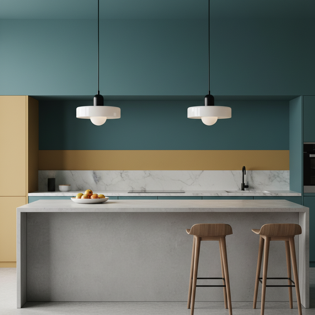 Bauhaus Colored Glass Pendant Lamp | Kitchen Pendant Lighting