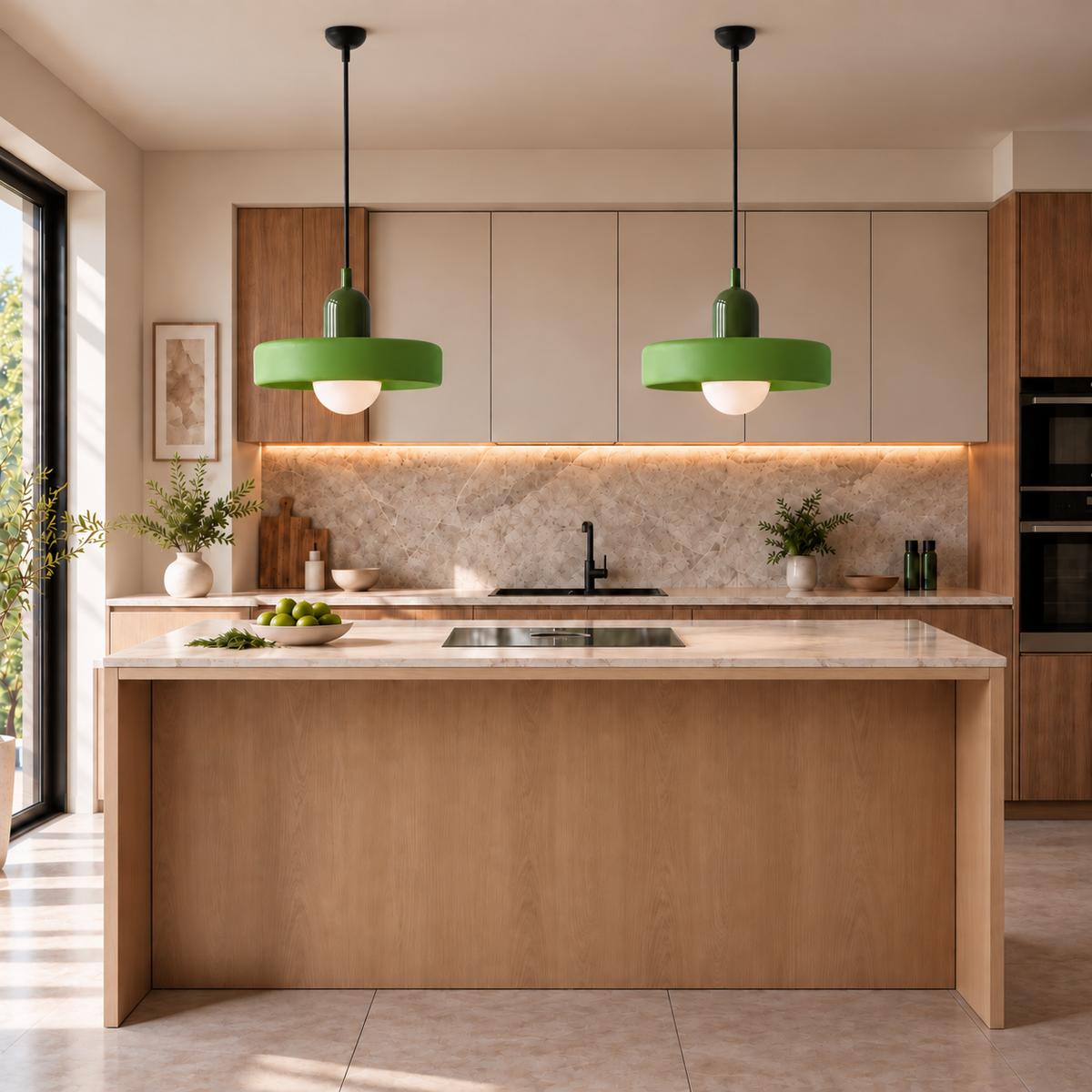 Bauhaus Colored Glass Pendant Lamp | Kitchen Pendant Lighting