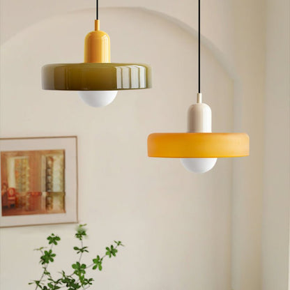 Bauhaus Style Coloured Glass Pendant Light | Luminor