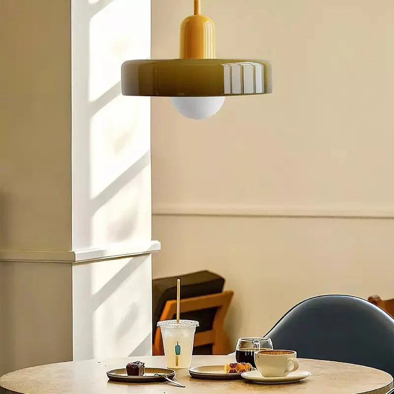 Bauhaus Style Coloured Glass Pendant Light | Luminor