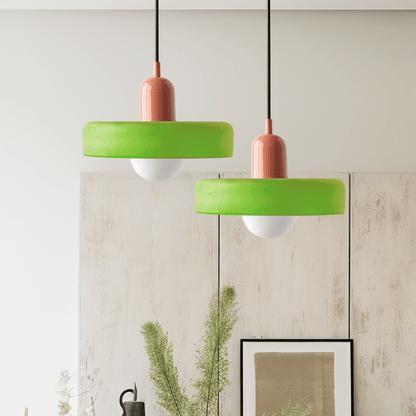 Bauhaus Style Coloured Glass Pendant Light | Luminor