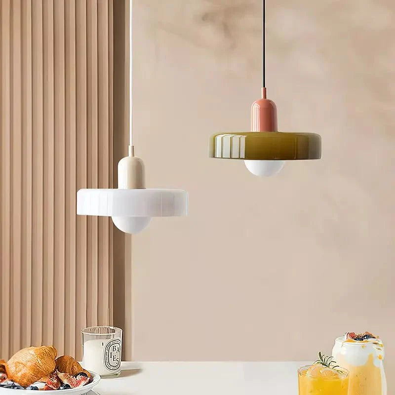 Bauhaus Style Coloured Glass Pendant Light | Luminor