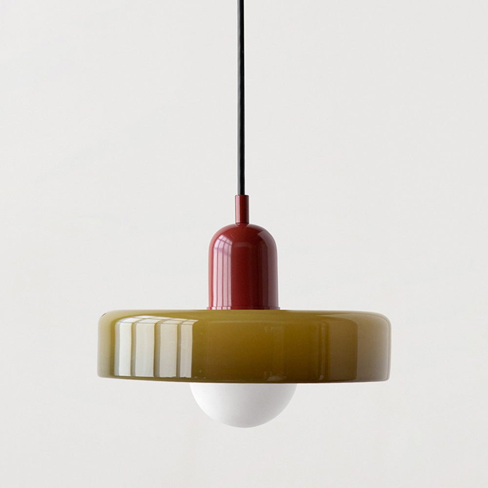 Bauhaus Style Coloured Glass Pendant Light | Luminor