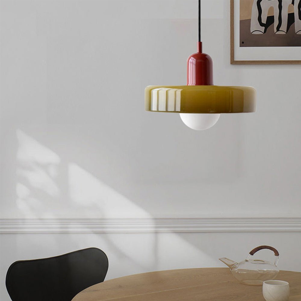 Bauhaus Style Coloured Glass Pendant Light | Luminor