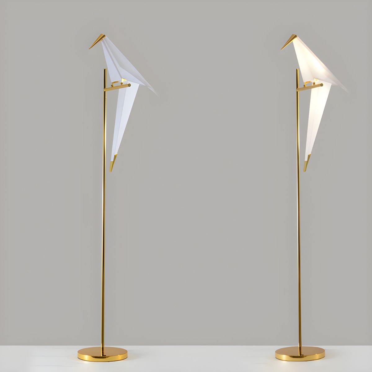 Bird Shape LED Metal Floor Lamp Modern Interior Lighting | Corvexa