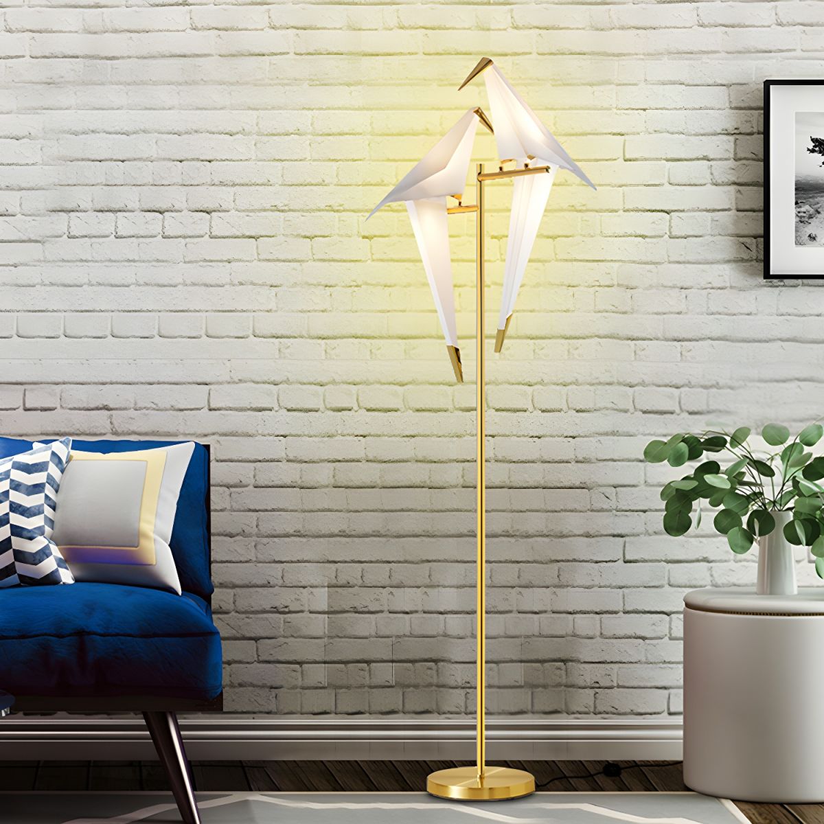 Bird Shape LED Metal Floor Lamp Modern Interior Lighting | Corvexa