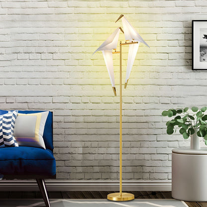 Bird Shape LED Metal Floor Lamp Modern Interior Lighting | Corvexa