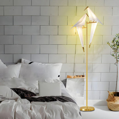 Bird Shape LED Metal Floor Lamp Modern Interior Lighting | Corvexa