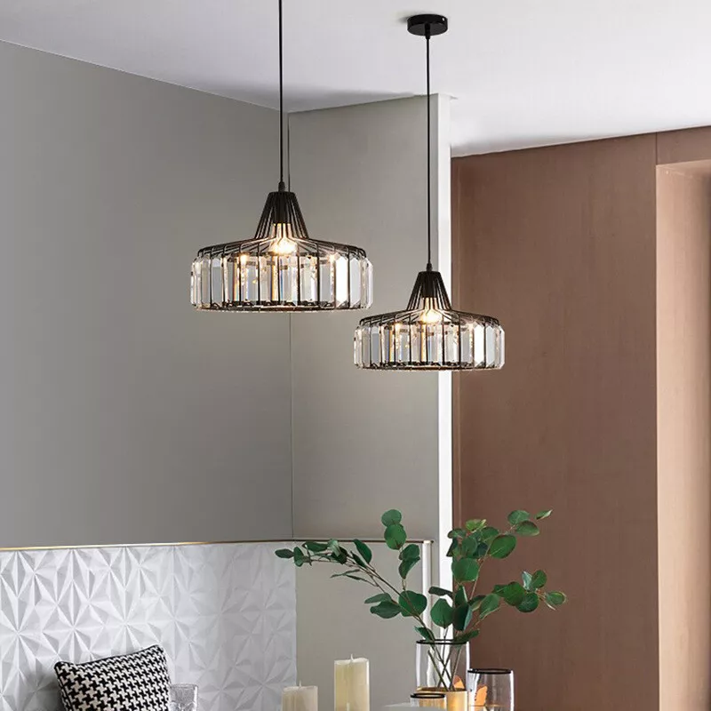Black Crystal Nordic Style Pendant Light | Urelix