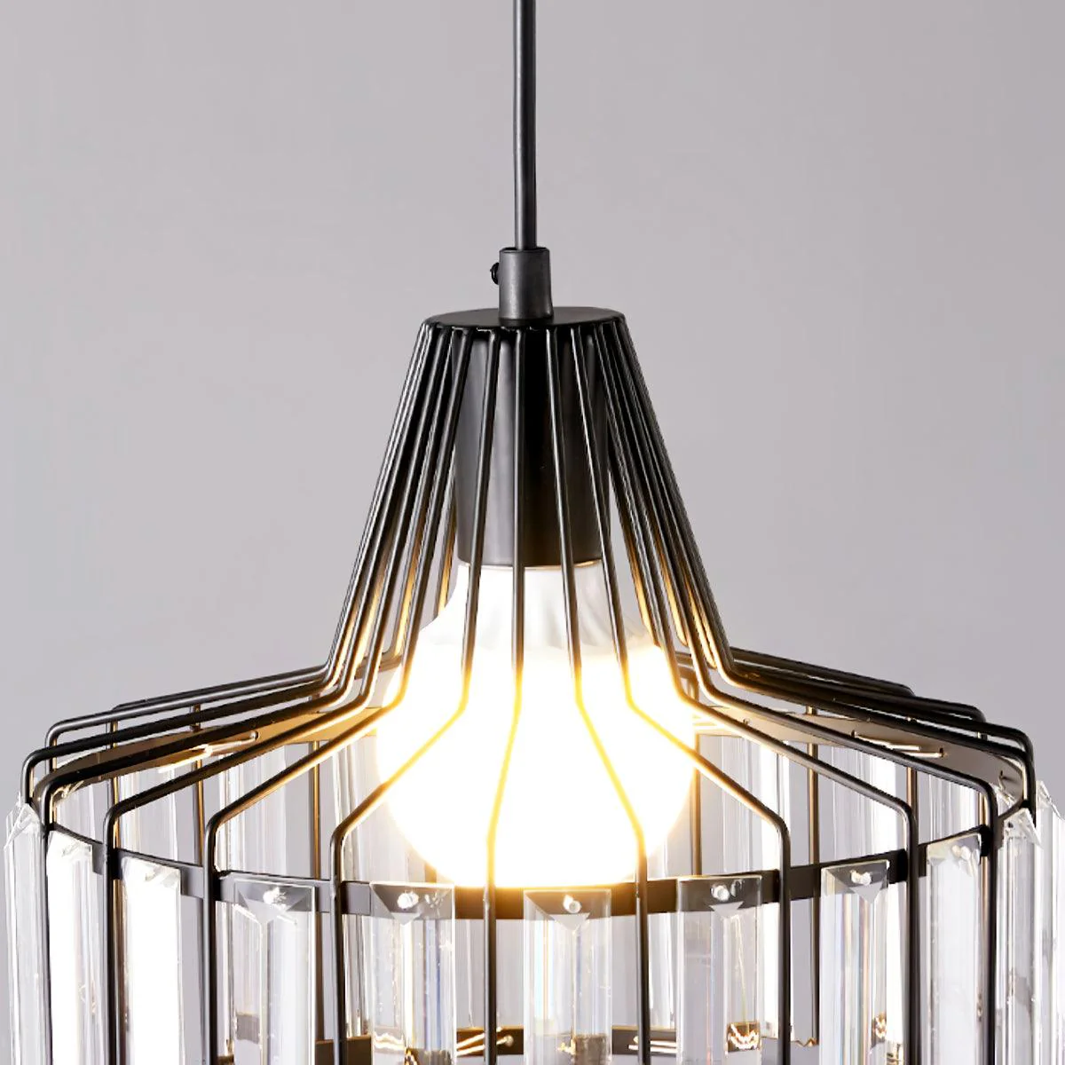 Black Crystal Nordic Style Pendant Light | Urelix